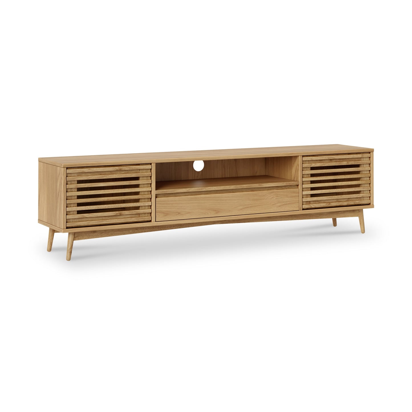 Roseland Grade B Furniture Kari Light Oak Extra Wide 190cm TV Unit RRP £400