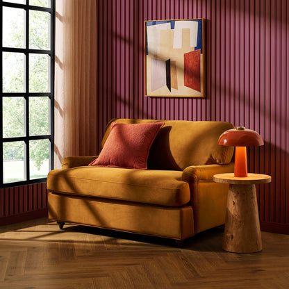 Dusk Hampshire Grade NEW Muted Gold Velvet Loveseat Sofa Bed RRP £559