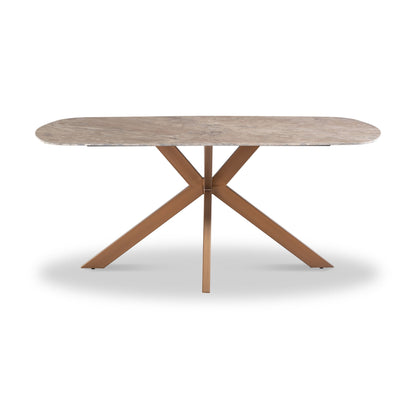 Roseland Grade B Furniture Sigurd 180cm Marble Top Dining Table RRP £750